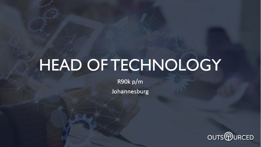 OutsourcedCTO's tweet image. Are you a high flying, tech-driven, innovator of note? 

We want you!

Apply for our #HeadOfTech position: madaleen@outsourcedcto.co.za.