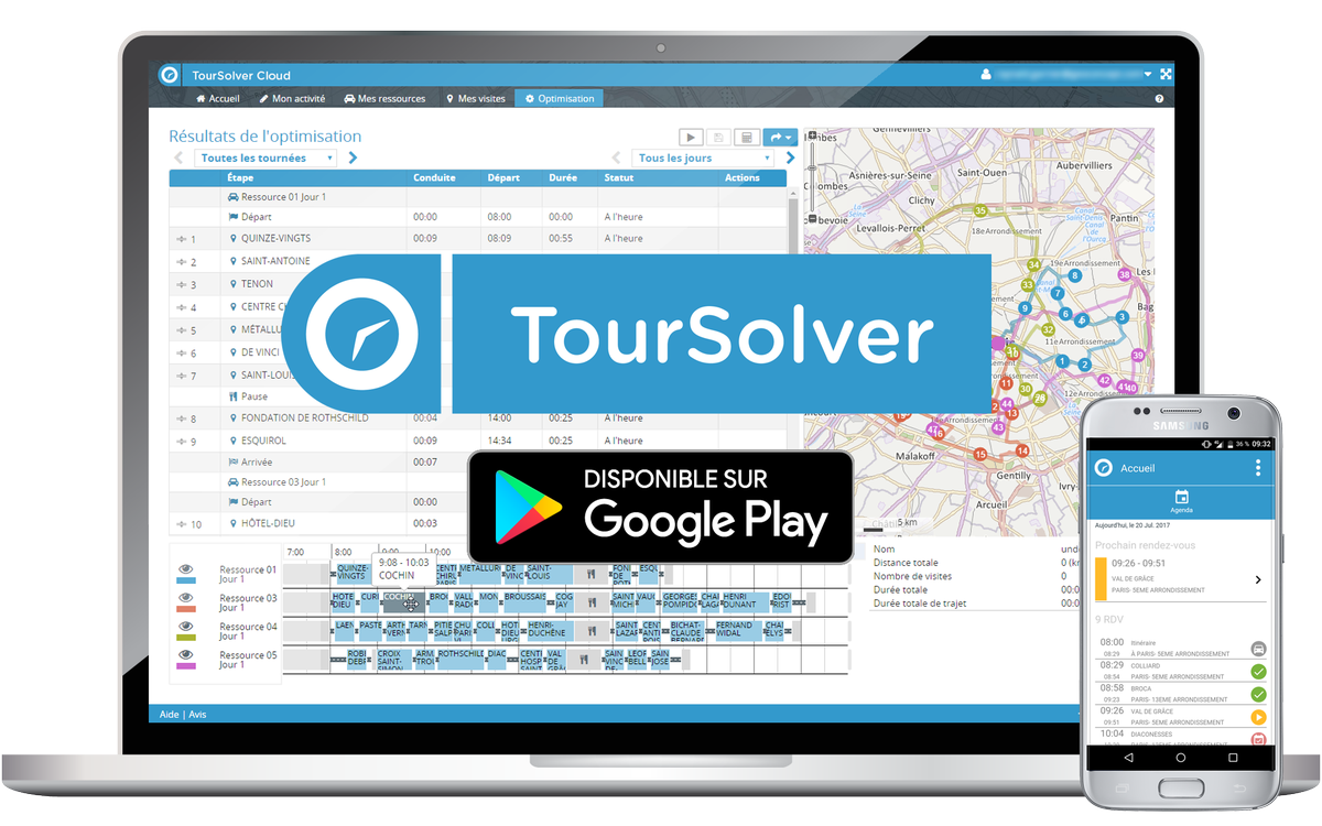 NomadiaGroup's tweet photo. Testez #TourSolver sur votre mobile ! Les opérationnels ont désormais leur application terrain. #géoptimisation https://t.co/260exO7w2V https://t.co/NXuhBZ3Efb