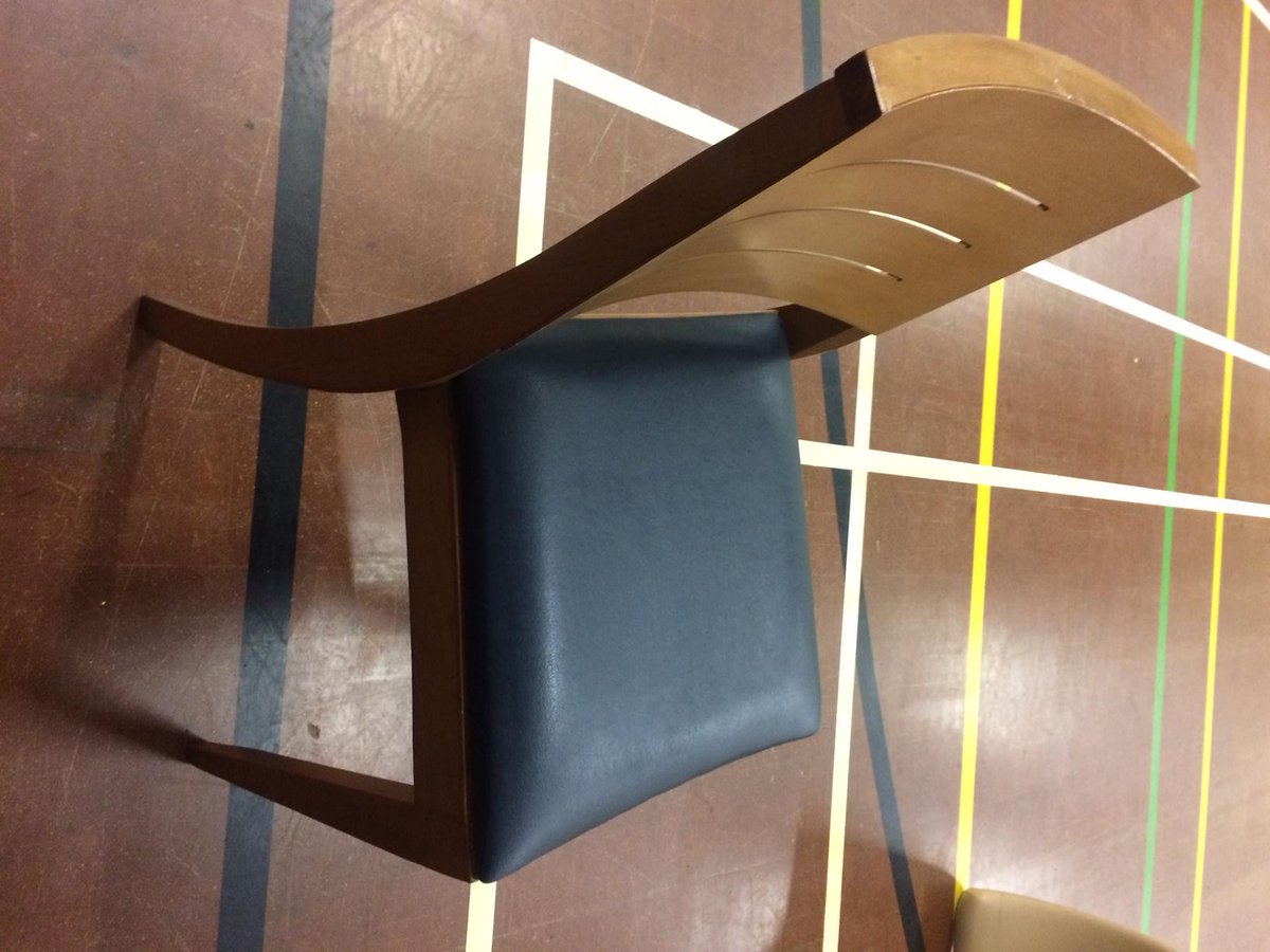 ReuseHaringey's tweet photo. FOR SALE: Blue/Wood Chairs £20 each (15 in total) proceeds go to  @SelbyCentre Purchase on our eBay https://t.co/InJkKpPRx0 https://t.co/5dLfvaHPGC