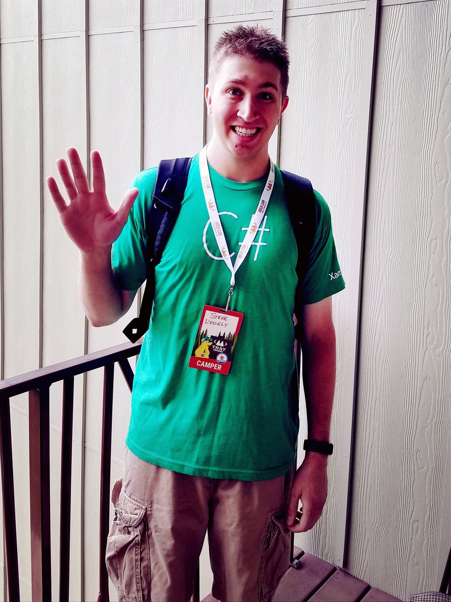 SDWessely's tweet photo. Required awkward first day at camp photo. #ThatConference https://t.co/eCxL2ixA9G