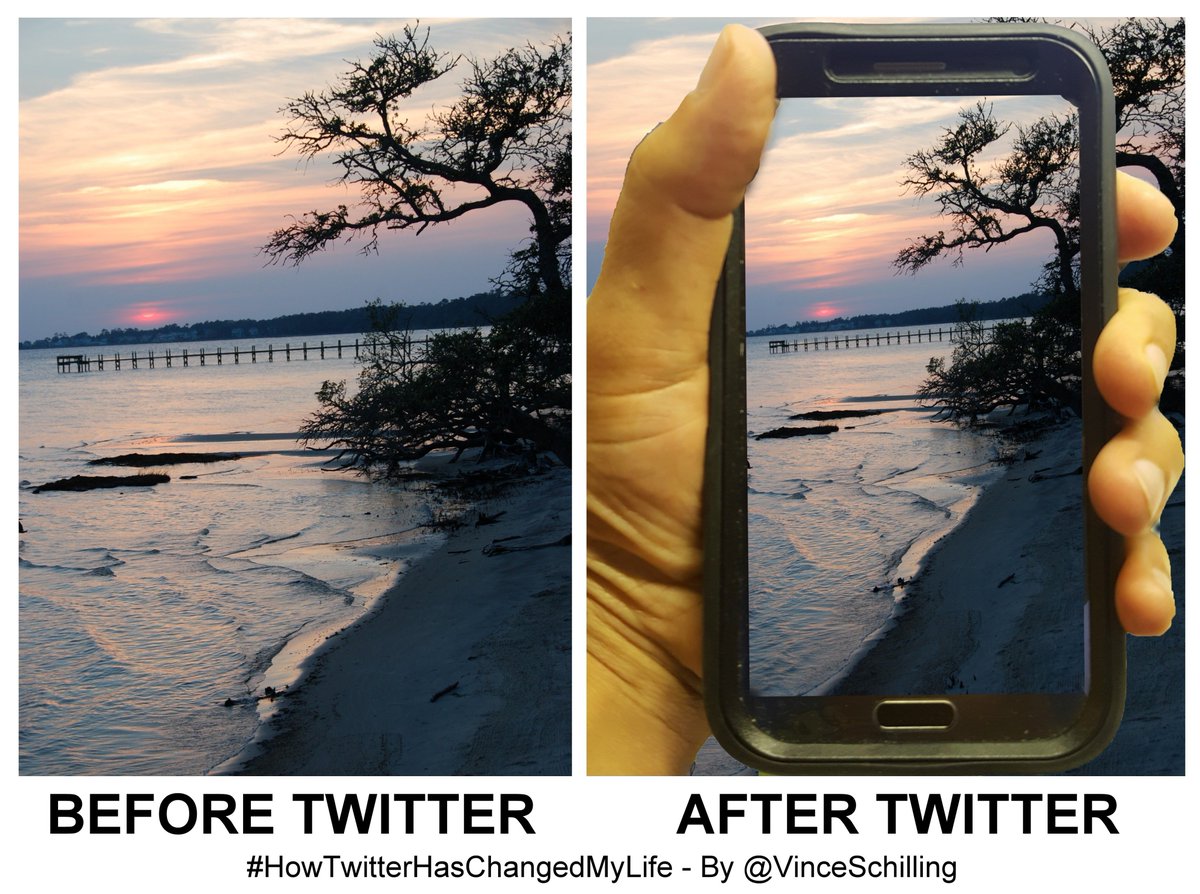 VinceSchilling's tweet photo. Found this photo collage I made ... don't forget to put your phone down once in awhile. #HowTwitterHasChangedMyLife https://t.co/OcsOCbRA22