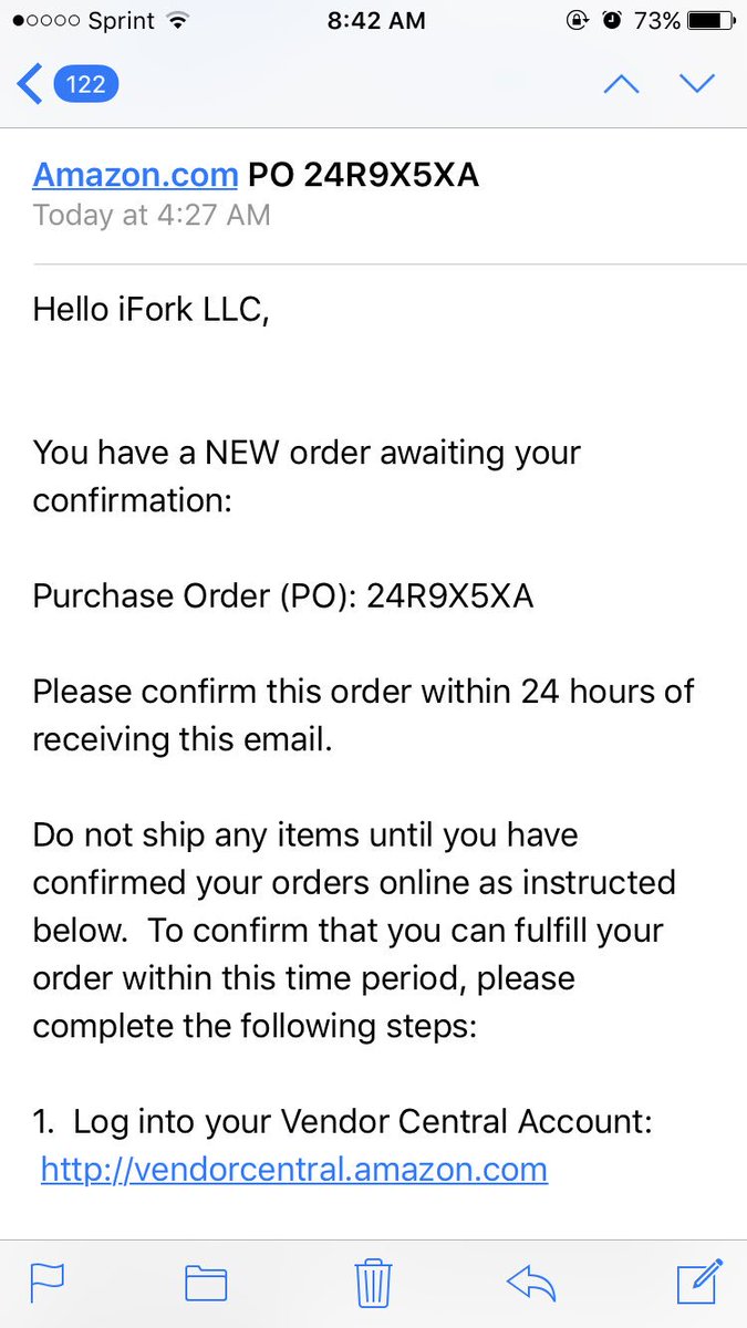 ikyledonovan's tweet photo. When you wake up and see that you received your very first P.O. from Amazon!
#godisgood #iplate #icup #ifork #entrepreneur #entrepreneurship https://t.co/hDTY14oDCS