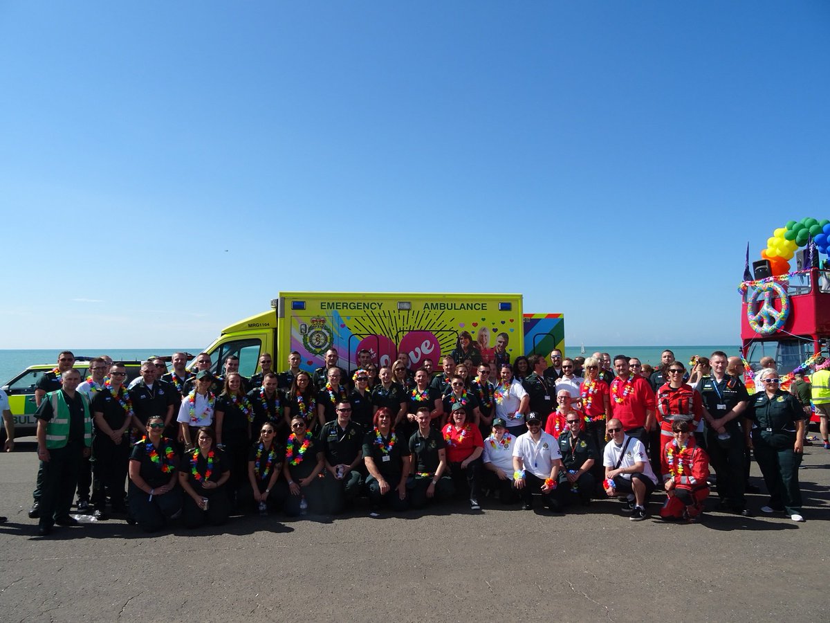 SECAmbulance's tweet photo. Thanks to all for their support at this year's @PrideBrighton and to all staff who worked the busy w/end. More here: https://t.co/XHUyQCM4OX https://t.co/L3McVX1u1m