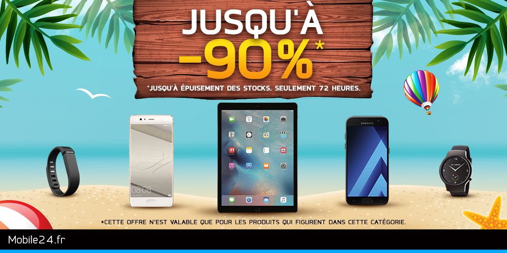 Mobile24fr's tweet photo. Profitez de jusqu'à 90% de réduction durant les prochaines 72 heures!
https://t.co/G2vf3k5p0b https://t.co/5pz1SmL9ar