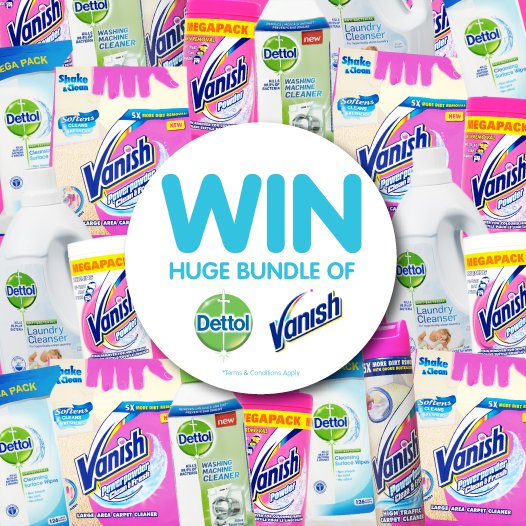 bmstores's tweet photo. ✨ #COMPETITION TIME ✨

FLW/RT this post for a chance to #WIN a HUGE bundle of Dettol &amp; Vanish! Competition ends 08.00 14/8/17 https://t.co/qbvxMeLkLE