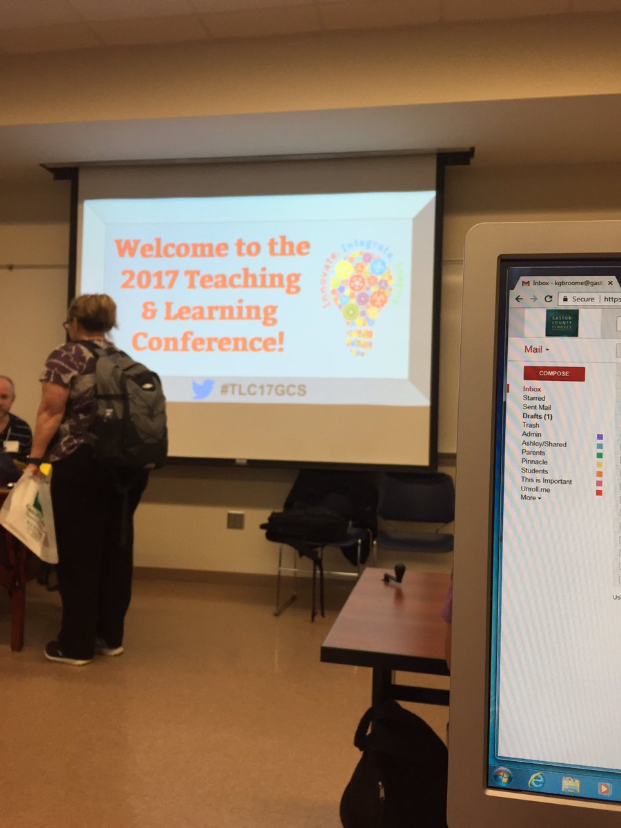 MrsKBroome's tweet photo. Doing some professional learning on this rainy day! #TLC17GCS https://t.co/JRp2jgaV0G