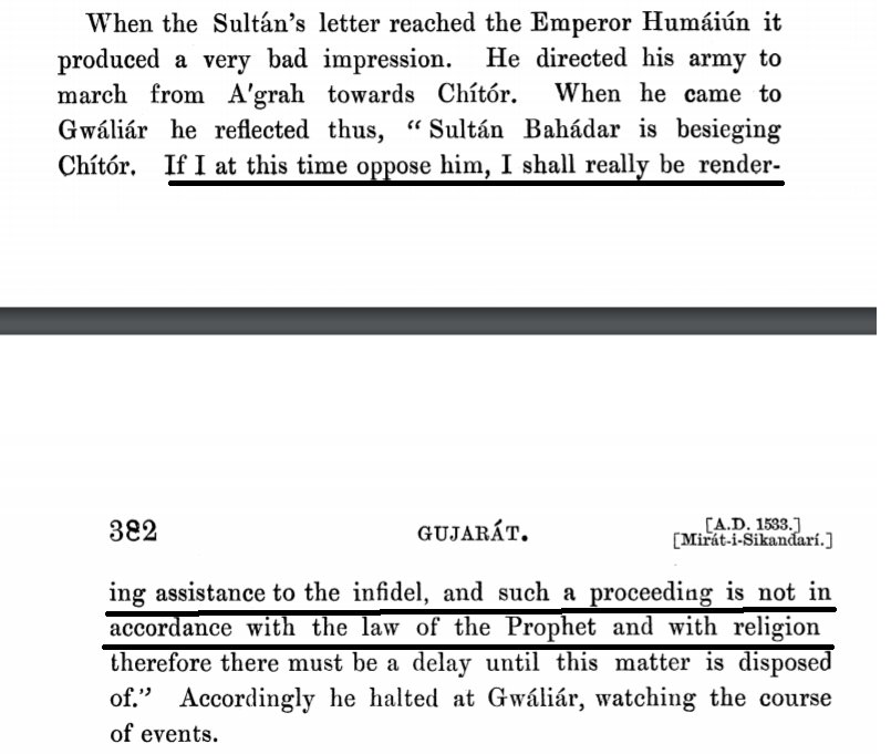 TrueIndology's tweet photo. Sources:Primary source is Mirat-I-Sikandari where Humayun tells us why he dint help his "sister"
"It is forbidden in Islam to help Infidels" https://t.co/8jVSJBt9qn