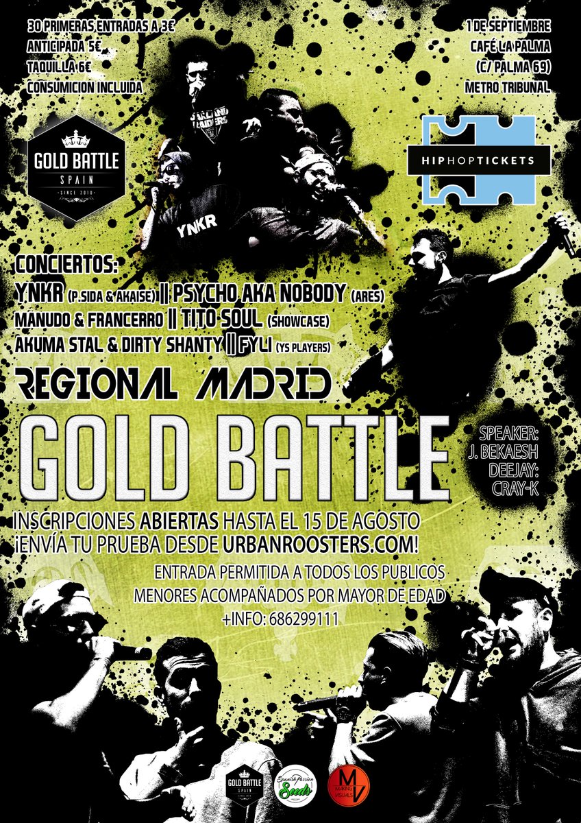 bombing_rapBRM's tweet photo. ¡CARTEL DEFINITIVO 1 DE SEPTIEMBRE! Entradas en: https://t.co/sDveUugUYn https://t.co/sdLNNgfh9h