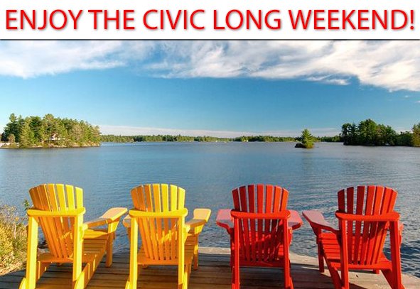 DrSferlazza's tweet photo. Enjoy The Civic Holiday Long Weekend! #weekend #longweekend #civicholiday #civicweekend #mississauga #dentist #smile #summer https://t.co/RXbi5ZMQao