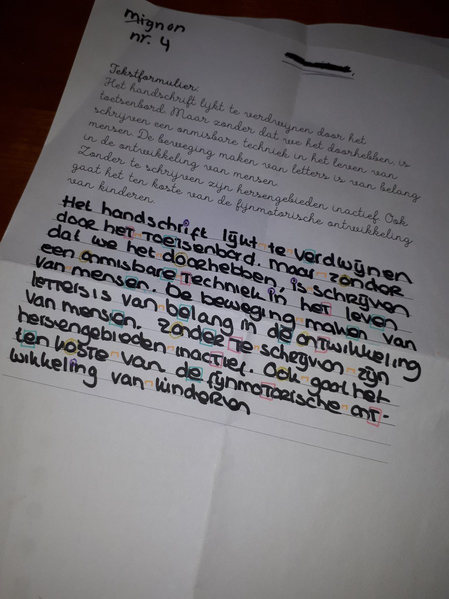 MignonDelicia's tweet photo. Voor een #studieproject analyseerde een @Fontys student mijn handschrift. Per post ontvangen. Haar statement voor in ere houden handschrift. https://t.co/YbJA7mqmml