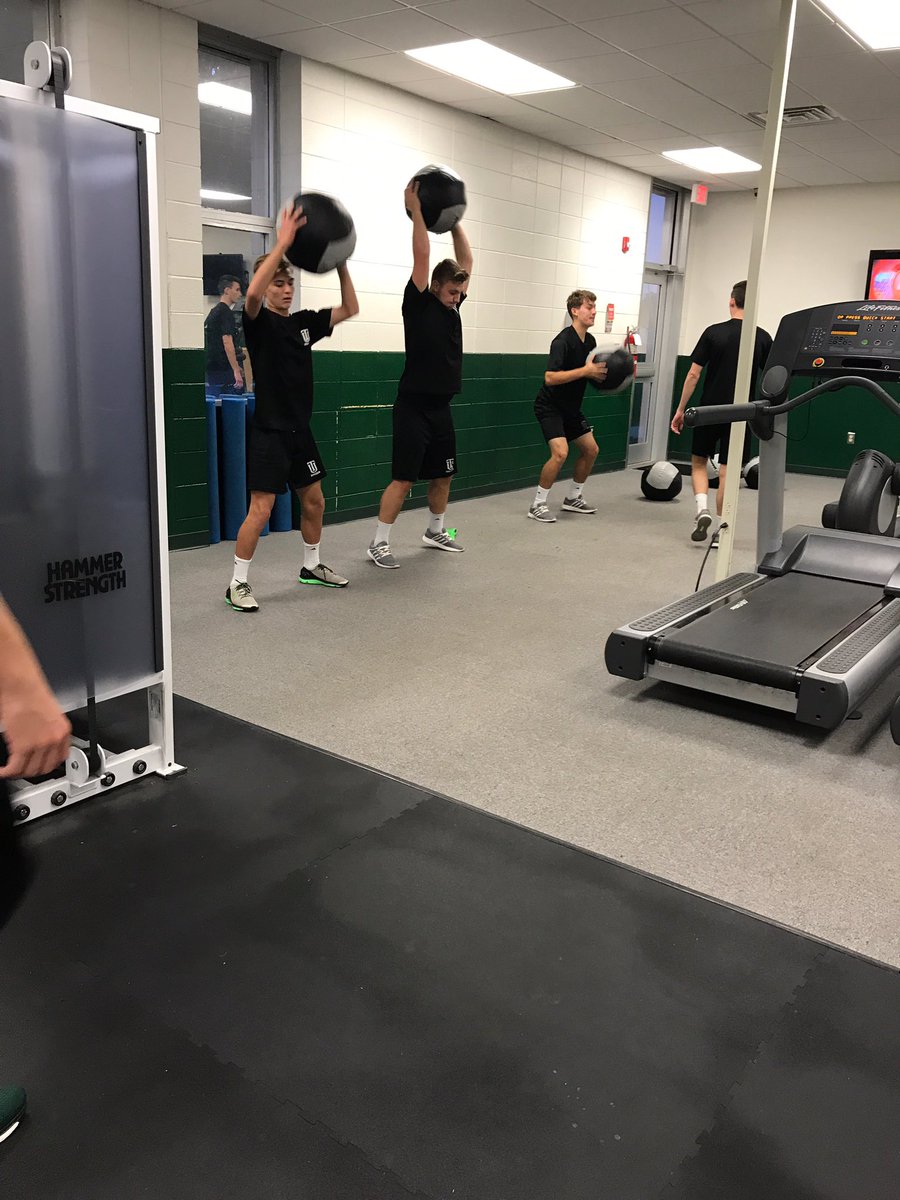 TU_StrengthDept's tweet photo. First day in the weight room for @NightHawksMSocc this morning! #LetsGo #getswole https://t.co/6Z0pFugdEr