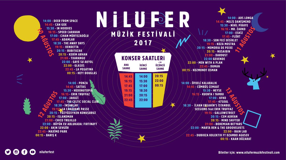 <a href="/NiluferFest/">Nilüfer Müzik Fest</a> 10-11-12-13 Ağustos'ta Balat Atatürk Ormanı'nda!

Biletler için; 
nilufermuzikfestivali.com

#NilüferFest