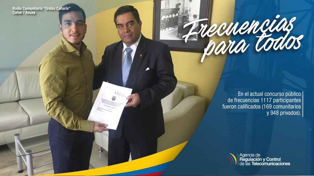 Arcotel_ec's tweet photo. En el actual concurso público de frecuencias 1117 participantes fueron calificados (169 comunitarios y 948 privados)  #FrecuenciasParaTodos https://t.co/IHIgorDpCv
