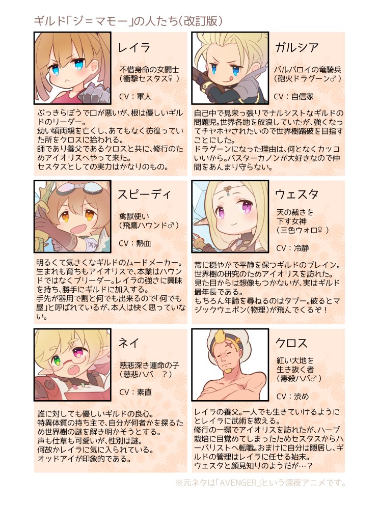 @sq_tale せかご発売から1年経ったし自ギルド紹介改訂版を載せておきますね。二つのギルドに接点は全くありません。 