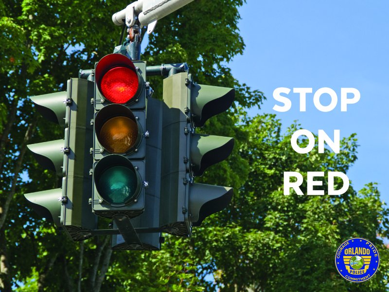 OrlandoPolice's tweet photo. More than 700 people die each year in red-light running crashes. 

Always stop on red! #StopOnRed2017 https://t.co/A6qsEgPVqa