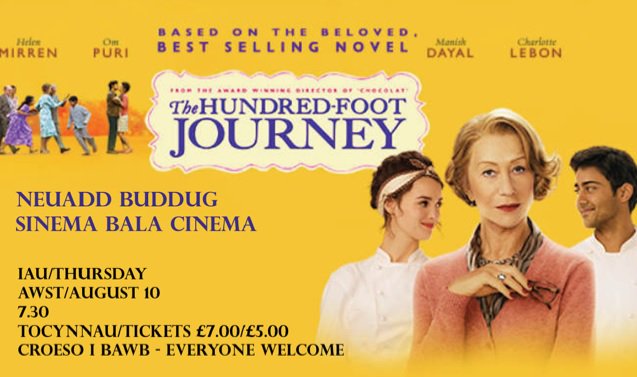 Cadw_NB's tweet photo. NOS IAU YMA! | THIS THURSDAY!
Ffrindiau Neuadd Buddug yn cyflwyno/ presents:
'THE HUNDRED-FOOT JOURNEY' (PG)
7.30 pm https://t.co/h6cxmFGkom
