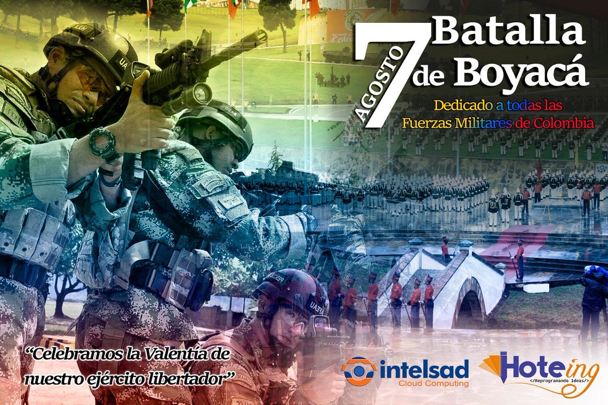 HoteingIbague's tweet photo. #198AñosDeVictoria
7 de Agosto dedicado a todas las fuerzas militares de colombia por su valentía, entrega y dedicación.
@COL_EJERCITO https://t.co/UEVznK0WpP