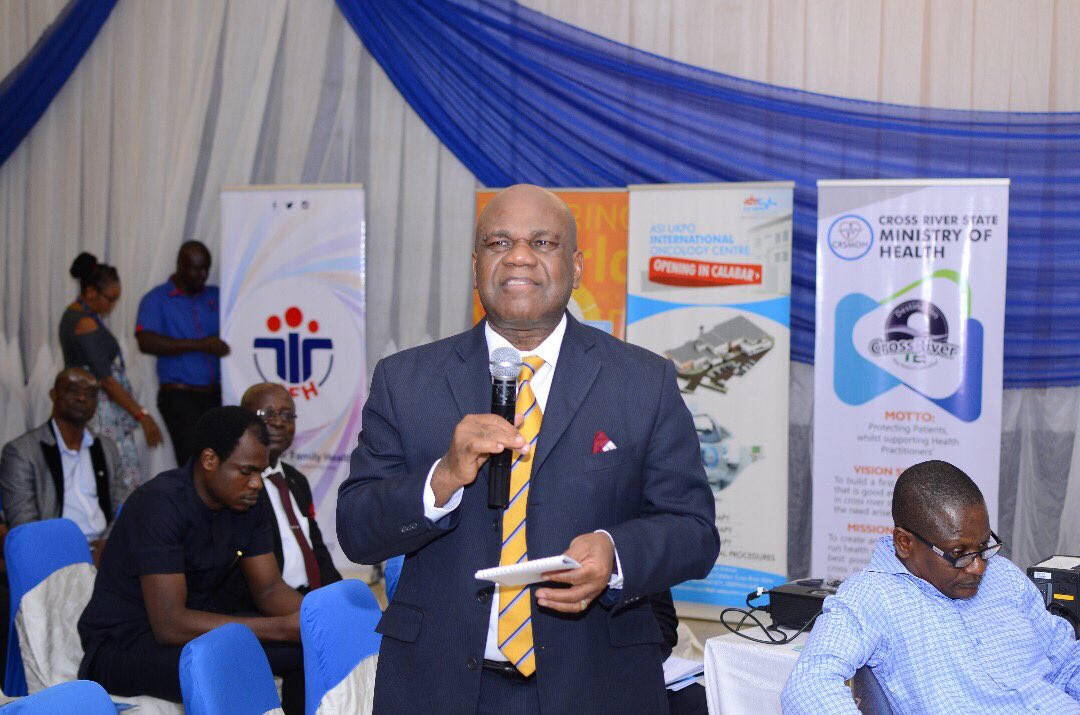 nighealthwatch's tweet photo. .@ojomuyiwa of @WHONigeria, moderates a panel on "Making Investment case for HealthWorkers towards achieving UHC" #Health4AllNaija #CRSMOH https://t.co/Em0HZU79H8