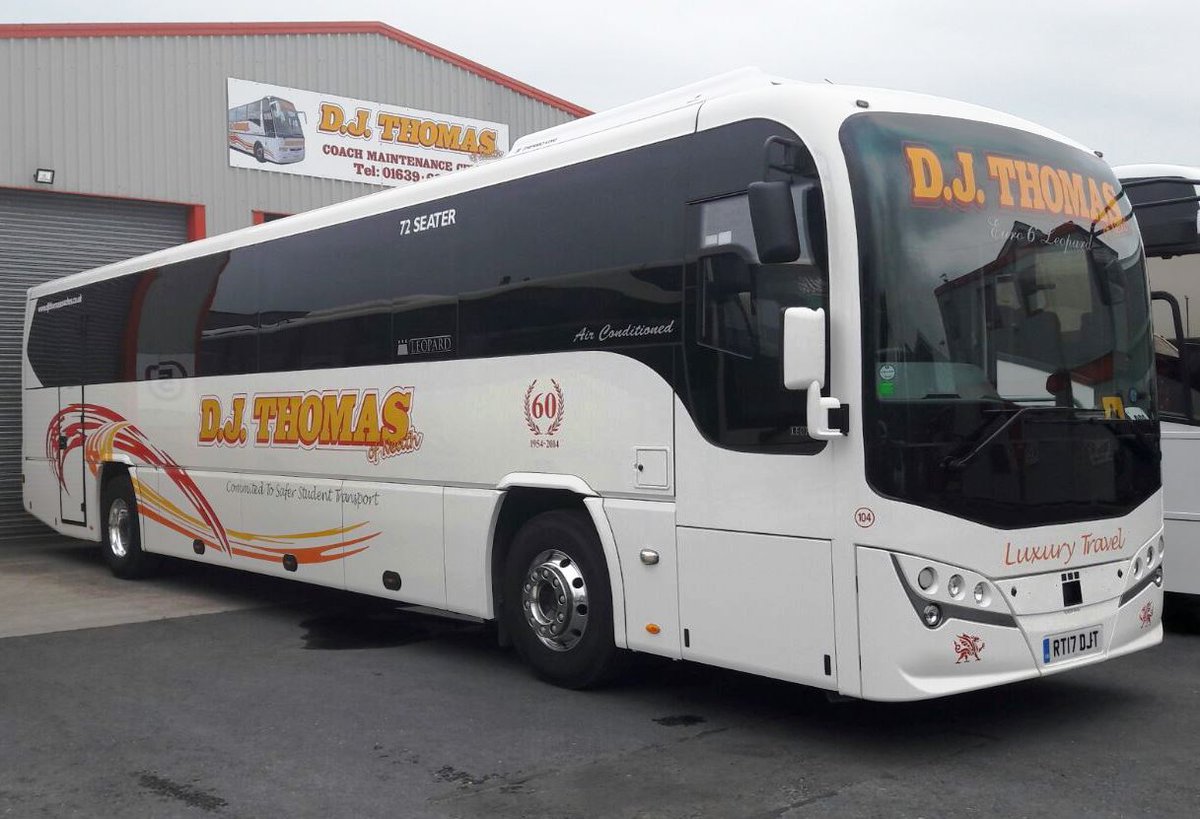 Plaxtoncoach's tweet photo. The new Plaxton Leopard for @DJThomasNeath gives the operator a high capacity vehicle with 72 safety-belted seats: https://t.co/yvXaReekAr https://t.co/x8fvkAEE5l