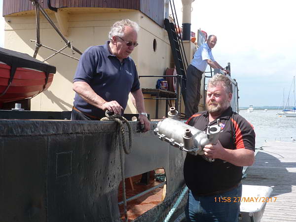 <a href="/MaybreyReliance/">Maybrey Reliance</a> recent Sand Casting - a Feed Water Heater, before it was collected by wartime steam coaster VIC 96 #ukmanufacturing