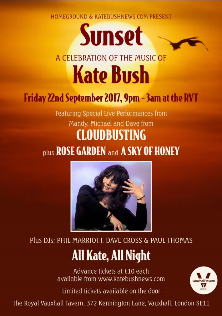 cloudbustingKB's tweet photo. The best Kate Bush party of the year! The only disco in the world that plays 'Get Out Of My House' loud like it says on the record. https://t.co/JyTOAt96D0
