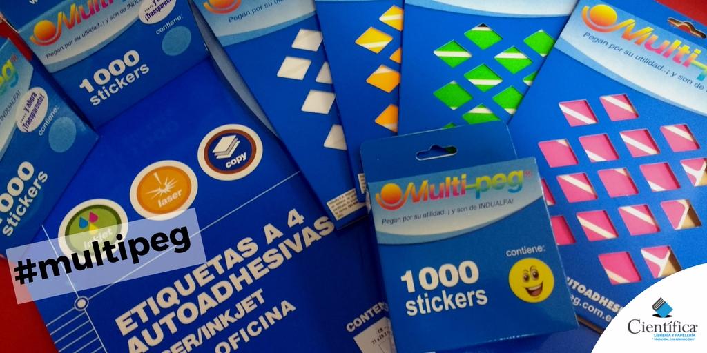 CientificaEc's tweet photo. Etiquetas adesivas en varios formatos y colores #multipeg #papeleria #cientificaec https://t.co/JuutmjGIEW