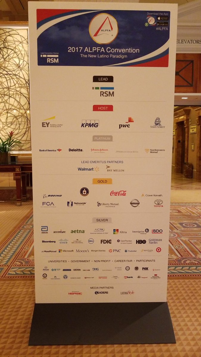 The 2017 ALPFA National Convention in Las Vegas is officially under way! We want to welcome all of our corporate partners! #ALPFA
