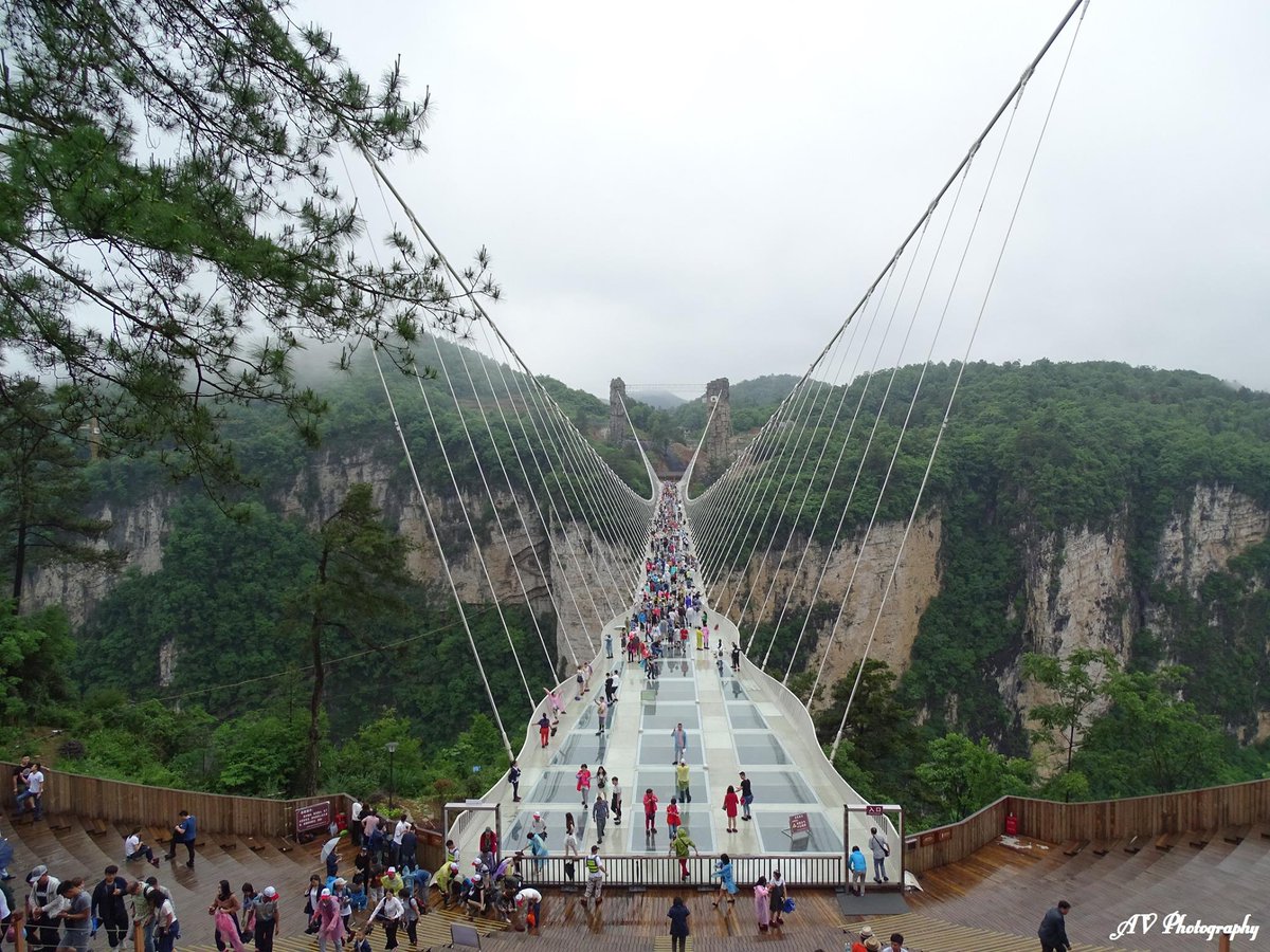 ArchieVozz's tweet image. Zhangjiajie Grand Canyon Glass Swing Bridge..