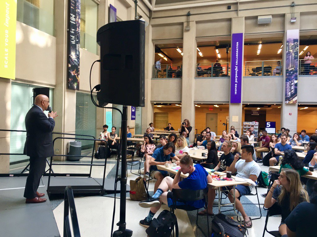 elizgerber's tweet photo. Most important skill of the future? The ability to make connections says @NorthwesternEng Dean #dfals17 https://t.co/DxCYiXVZqr