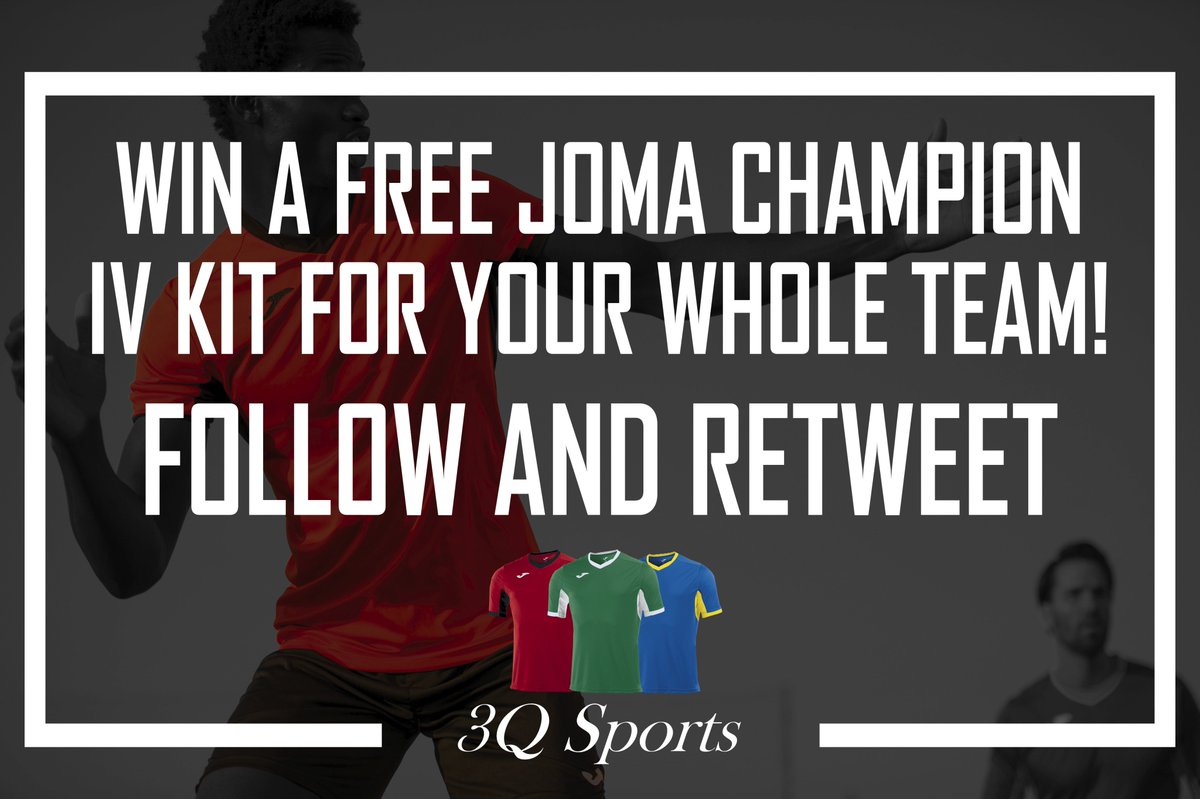 Retweet this post &amp; Follow us to be in with a chance to #WIN a FREE Joma Kit for your team. View T’s &amp; C’s here… 3qsports.co.uk/joma--champion…