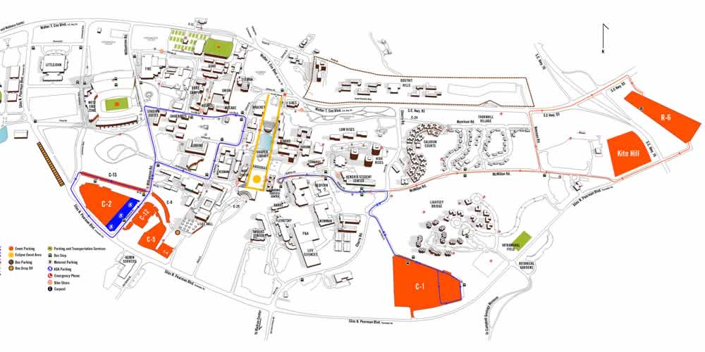 Clemson Campus Map
