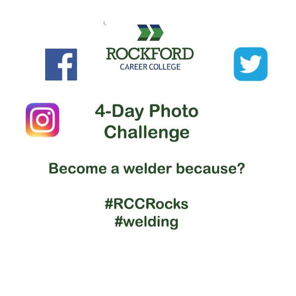 RockfordCareer's tweet photo. Photo challenge starts today. Daily $5 gift card can be picked up at the front desk for the best post. Hashtags #RCCRocks #welding required. https://t.co/Uo9FX7sYMQ