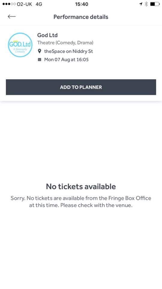 STAG_Online's tweet photo. Another completely sold out show!! #EdFringe #YourPrayersHaveBeenAnswered #GodLtd https://t.co/dVJhoomjLS