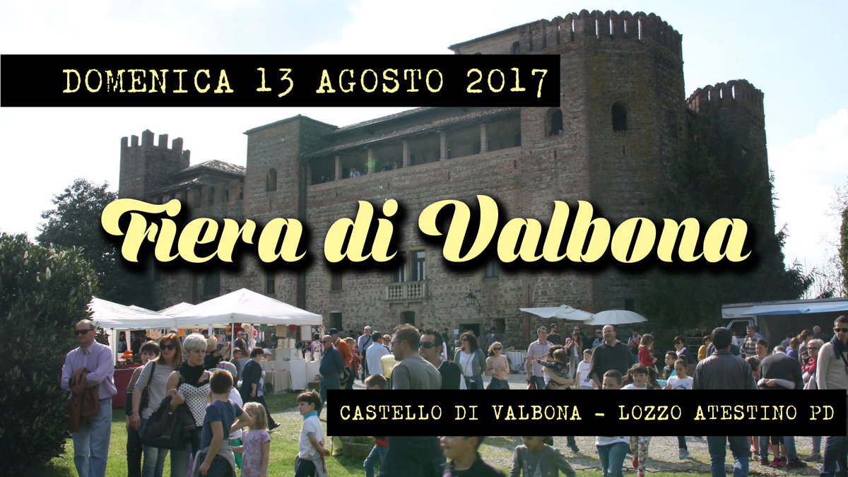 CastelloValbona's tweet photo. #fieradivalbona ogni 2 domenica del mese https://t.co/RbOr7VACcw