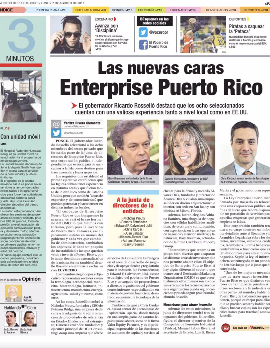 Va tomando forma Invest PR, organización sin fines de lucro q buscará inversión/capital, ej. aeroespacial, tecnología y ciencias vivas!