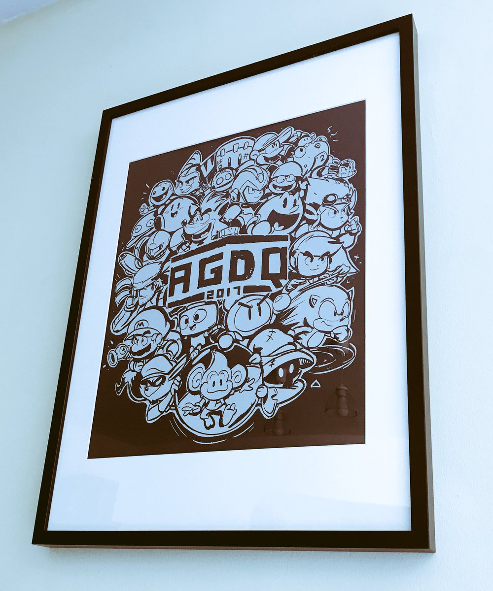 ZeratoR's tweet image. J'avais eu la flemme de l'encadrer/accrocher jusqu'à cette aprem, no regrets ! #AGDQ