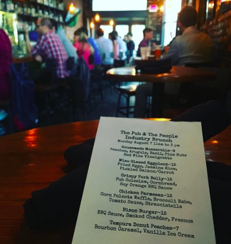 TheBoMimo's tweet photo. Ever wish you could have #brunch on a Monday? @PubandthePeople does an industry brunch on the first Monday of the month (today!) from 11-3. https://t.co/oON5btmNJn
