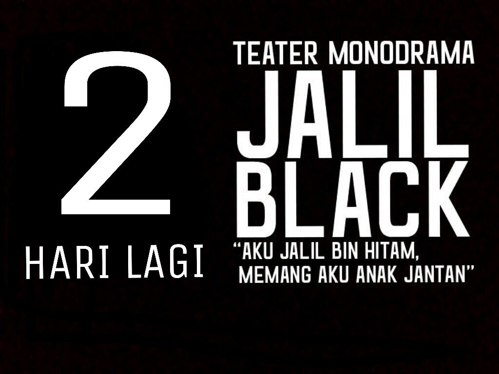RevolutionStage's tweet photo. 2 hari lagi?? Ayuh datang penuhkan ruang kami di @RevolutionStage pada 9-13 OGOS 2017
TIKET HANYA RM 25
#JalilBlack https://t.co/pilE5DveUb