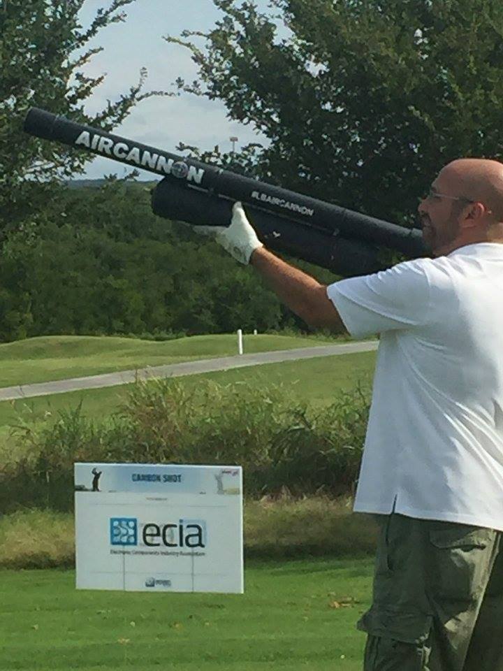 eciaNOW's tweet photo. ECIA is the proud sponsor of the cannon shot, 10th hole. #HoganParkGolfCourse #CannonShoot #Golf #GolfLife @MouserElec Mouser Electronics https://t.co/3hYdQ7cuHD