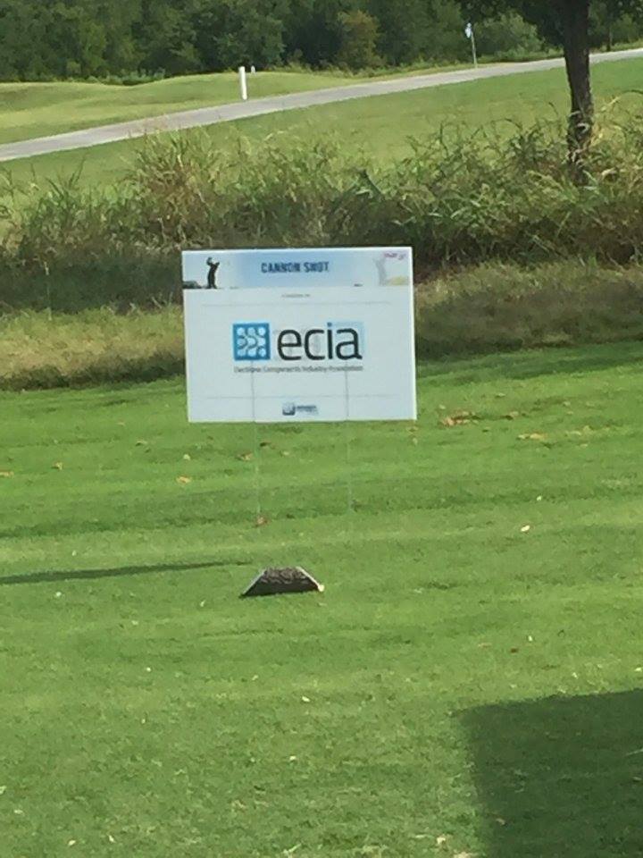 eciaNOW's tweet photo. ECIA is the proud sponsor of the cannon shot, 10th hole. #HoganParkGolfCourse #CannonShoot #Golf #GolfLife @MouserElec Mouser Electronics https://t.co/3hYdQ7cuHD