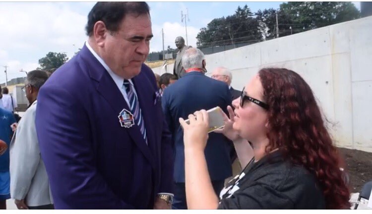 NikolinaQ92's tweet photo. Highlight of Enshrinement week was meeting David Baker! #PFHOF2017 https://t.co/l2vHqeLYHY https://t.co/KytL5YxjXt