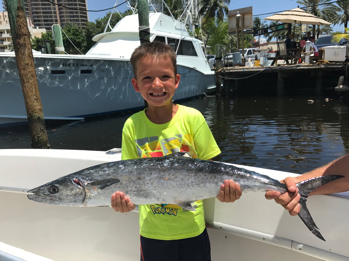 Nice kingfish caught by this kiddo on our deep sea #fishing trip out of #FtLauderdale.  Let's go fishing!
FishHeadquarters.com