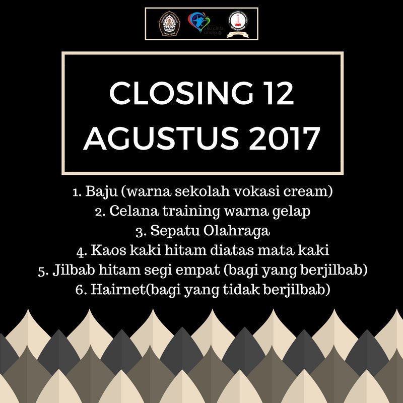 Berikut adalah ketentuan berpakaian Keuangan Daerah, Sekolah Vokasi, Undip 2017 
#INKRE2017
#KeuanganDaerah
#PMBKeuanganDaerah