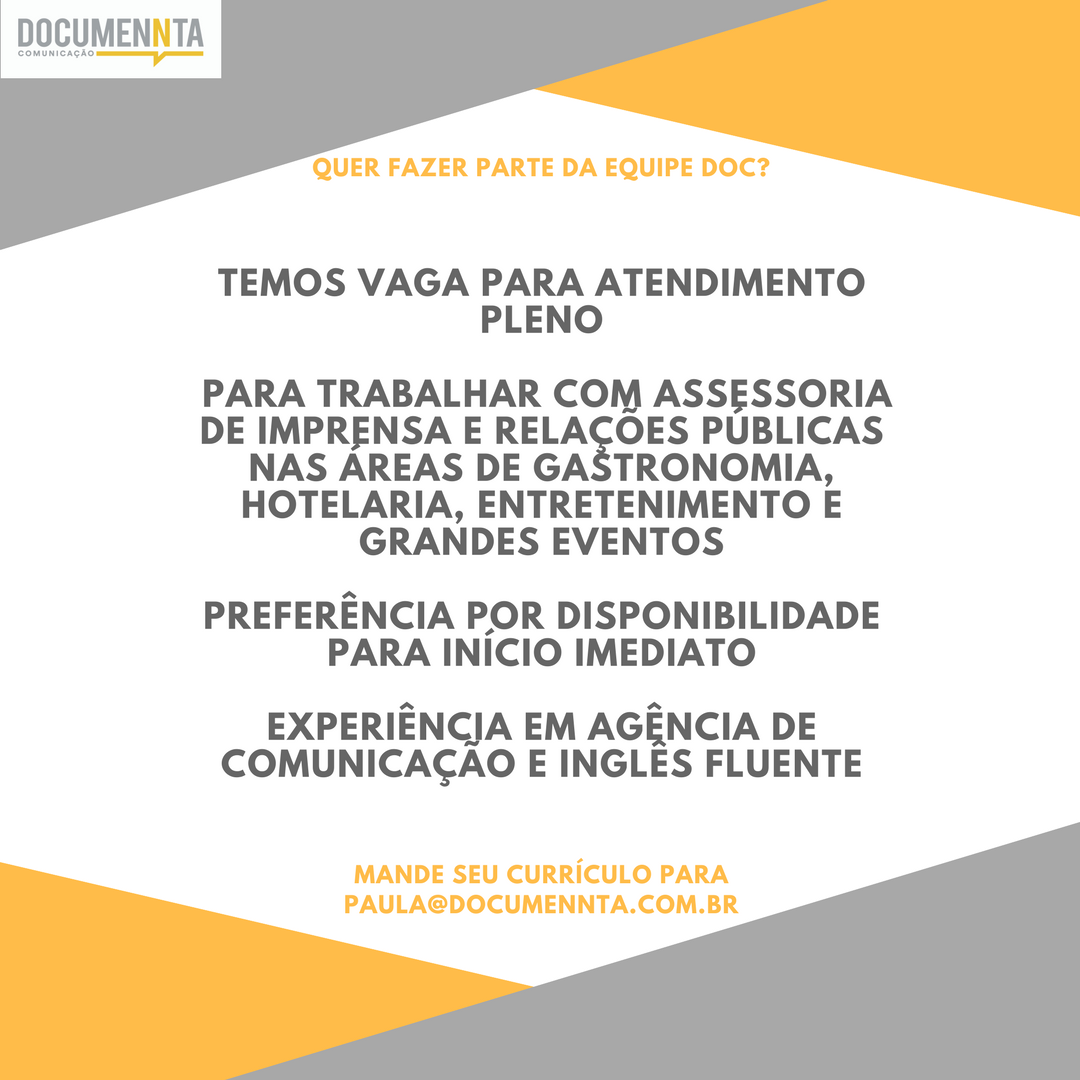 documennta's tweet photo. Quer trabalhar com a gente?
Temos vaga na Documennta! Mande seu currículo ou marque seus amigos
#documennta #assessoriadeimpresa #relaçõe https://t.co/ne8iUPt1VY