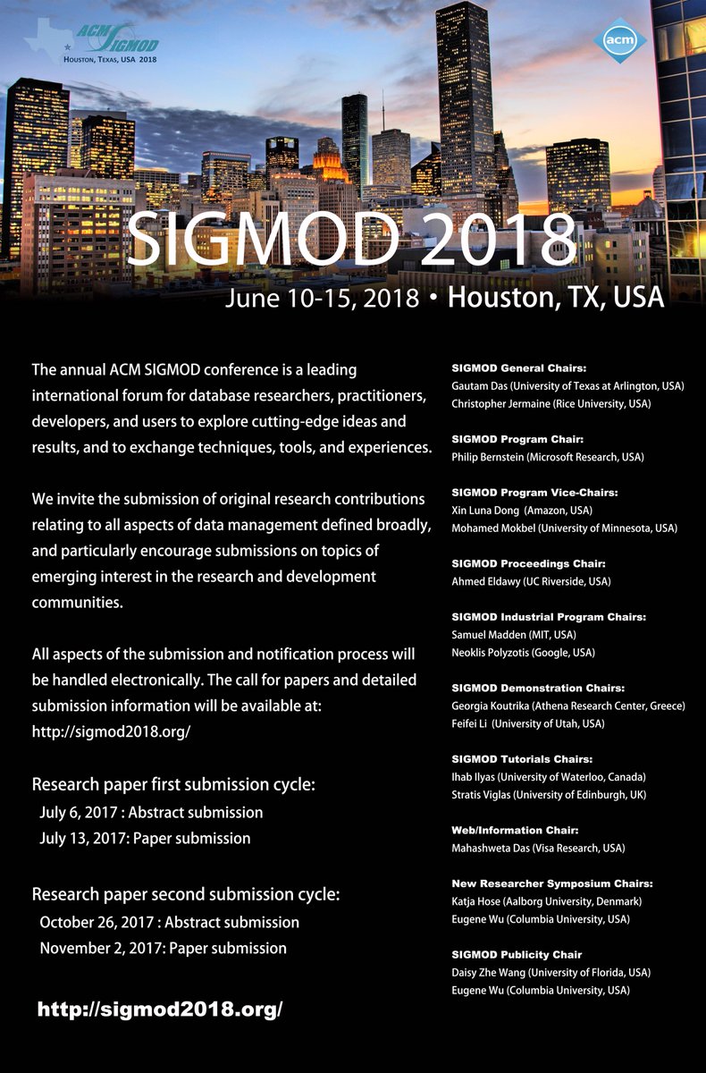 SIGMOD/PODS 2018 tweet media