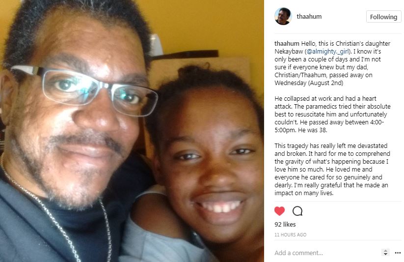 OcchiMagazine's tweet photo. Hello, everyone! Thank you for your kind words and prayers on @thaahum passing. Here's an update from his daughter Nekaybaw. ❤️ https://t.co/GS9Cek9Fn9