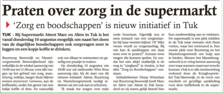 Mooi initiatief...al zeggen wij het zelf 😀