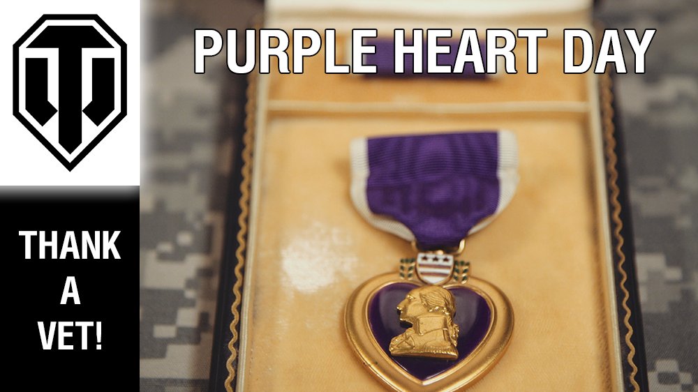 worldoftanks's tweet photo. All gave some, some gave all. Today we say thank you. #NationalPurpleHeartDay https://t.co/uf3qyNtqtZ https://t.co/Pk389ZZc9s