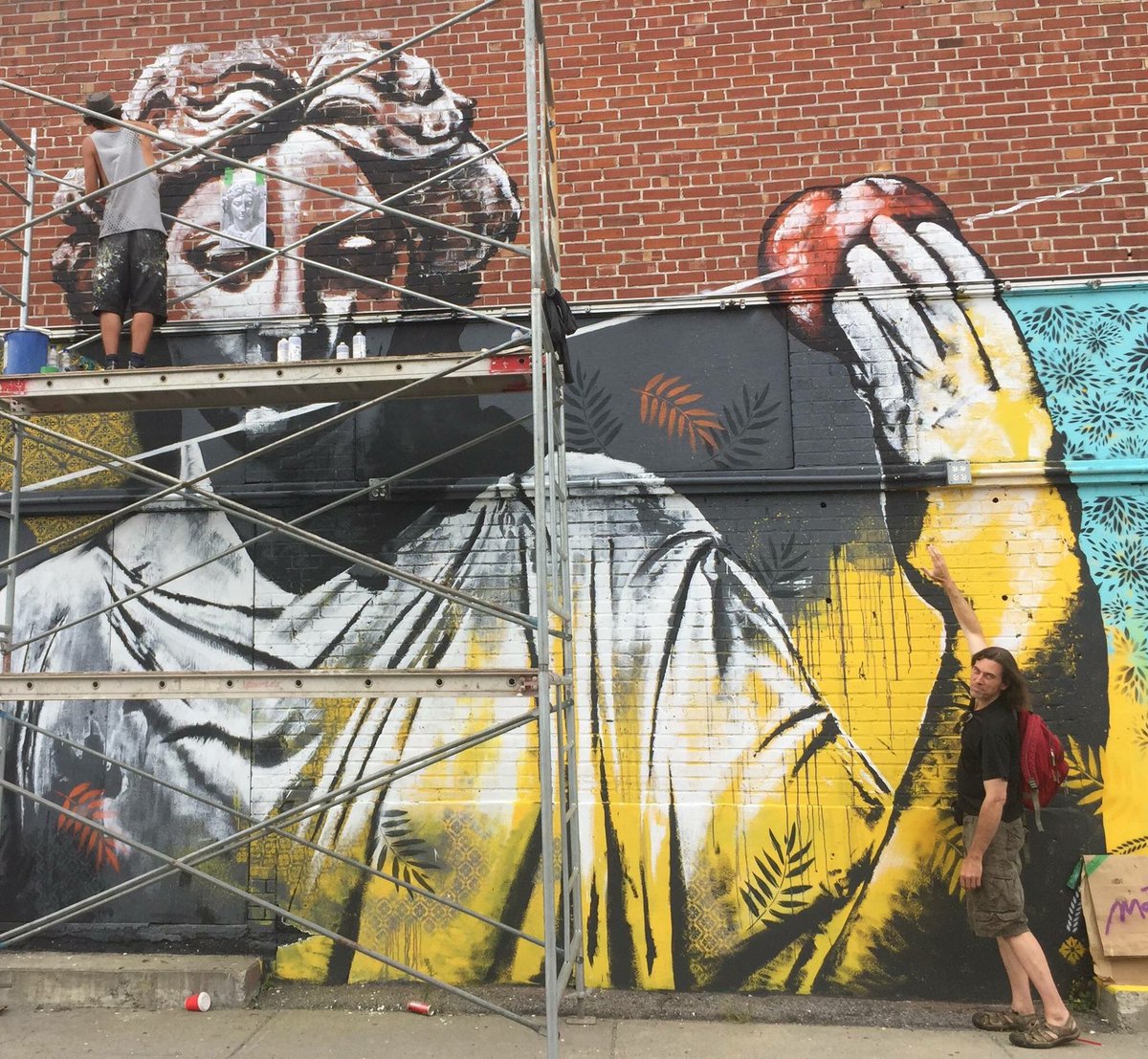 Art imitates life! #MagicalMontreal #AppleDisciple #Ciderlicious