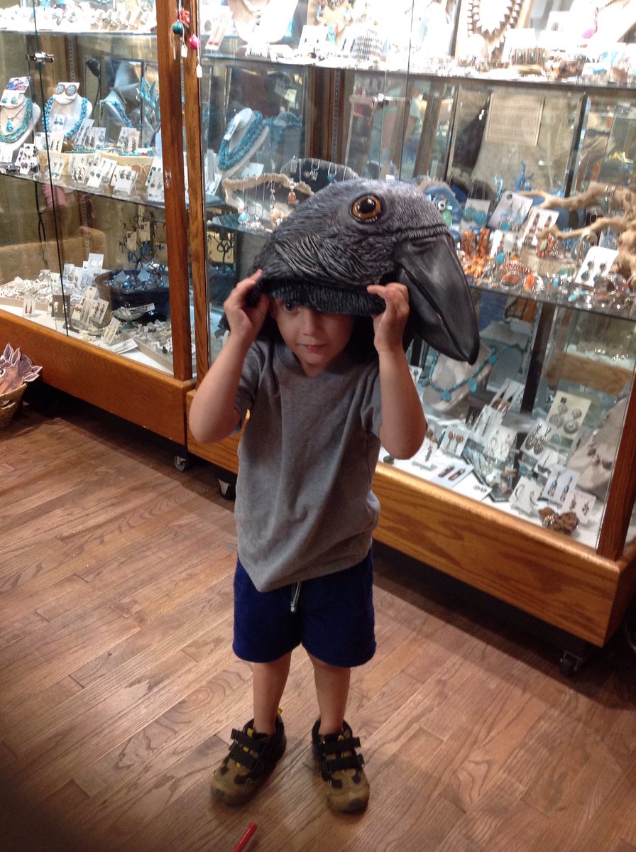 MuseumNatAmHist's tweet photo. Anyone planning their #halloween costume yet? No? Just us? Ok. Be inspired by our young visitor's cool crow mask (now in the gift shop)! https://t.co/gwyiMxe7mS
